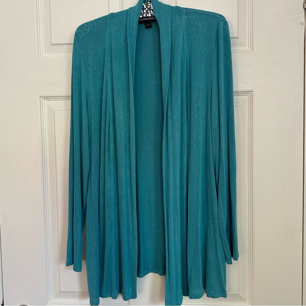 J. Jill Blue Waterfall Cardigan Sweater